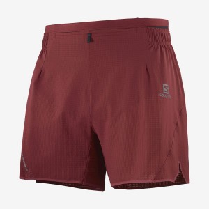 Men's Salomon SENSE AERO 5'' Shorts Red | UAE3156HAP