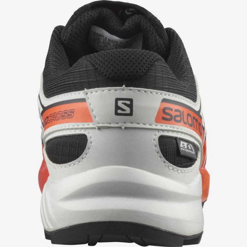 Kids' Salomon SPEEDCROSS CLIMASALOMON™ WATERPROOF Trail Running Shoes Black / Pink | UAE2027GSO