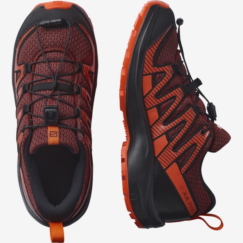 Kids' Salomon XA PRO V8 Trail Running Shoes Orange | UAE2032ZUT