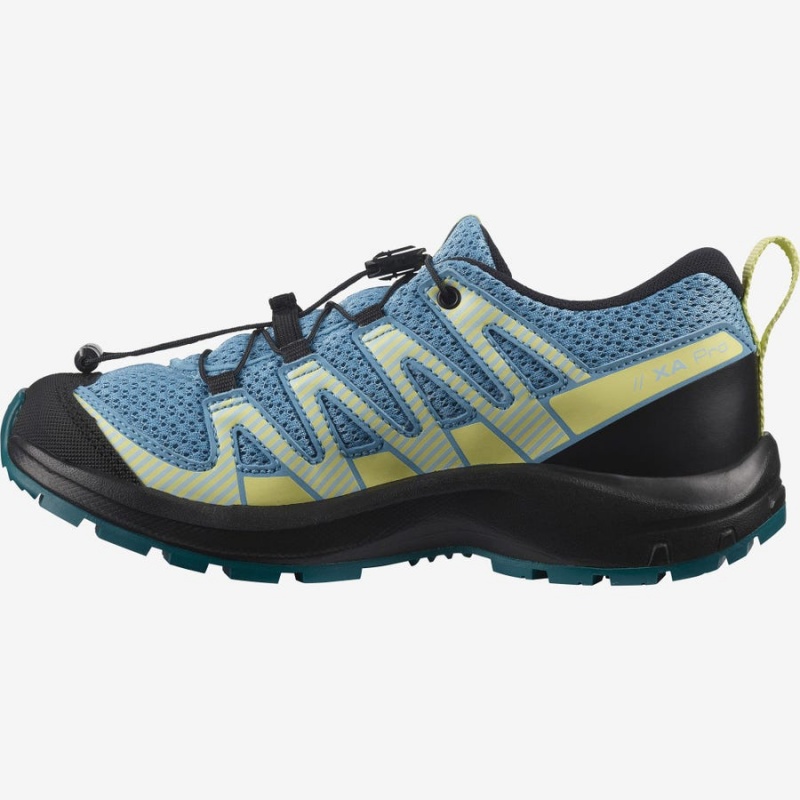 Kids' Salomon XA PRO V8 Trail Running Shoes Blue | UAE2031LIS