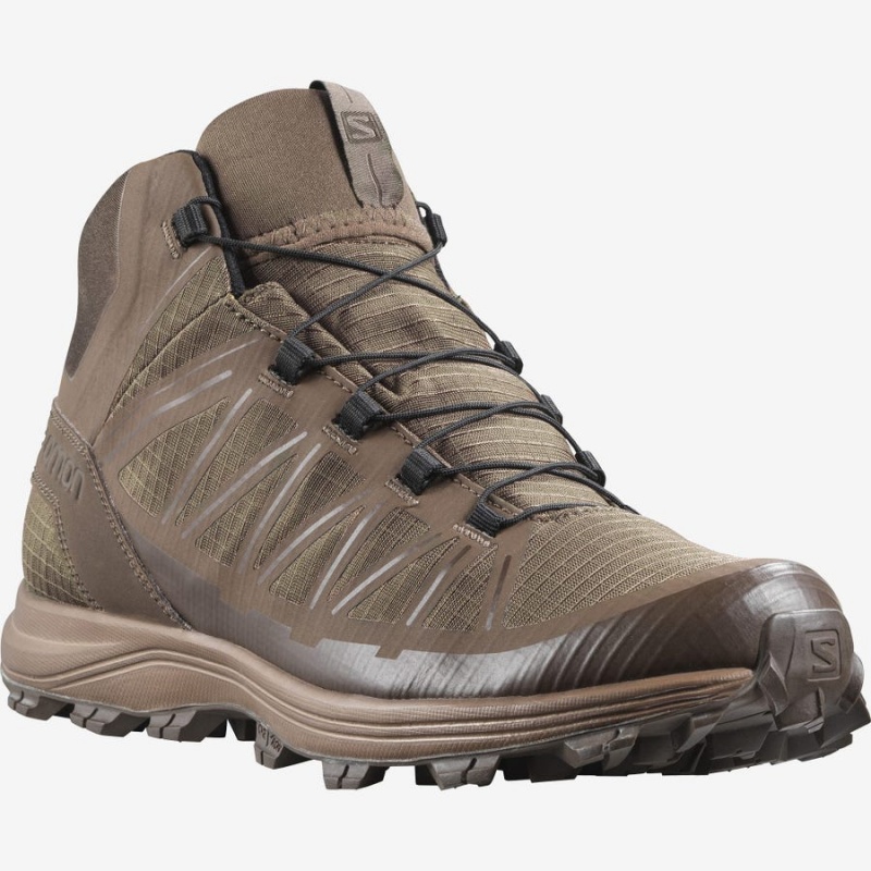 Men's Salomon SPEED ASSAULT FORCES Boots Brown | UAE3358WNB