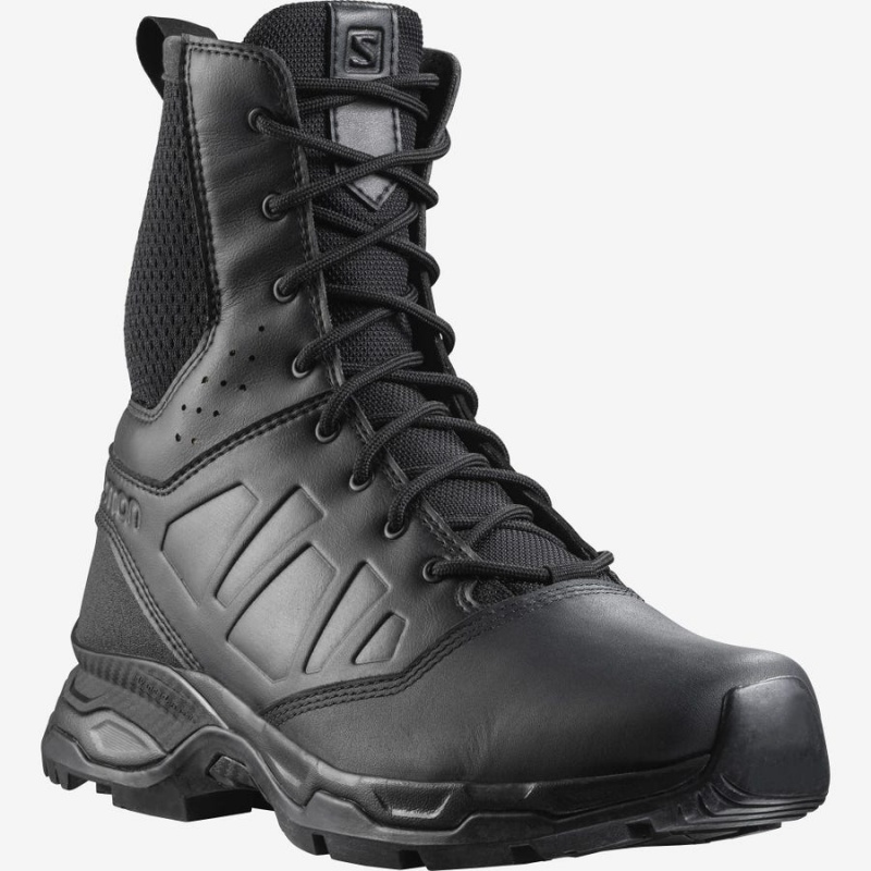 Men's Salomon URBAN JUNGLE ULTRA FORCES SIDE ZIP Boots Black | UAE3375ZUT