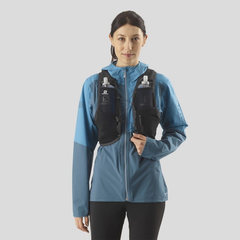 Women's Salomon ACTIVE SKIN 4 Running Packs Black | UAE2279QMA